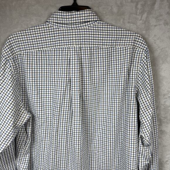 Ralph Lauren Men Shirt Sz L Classic Fit Ivory Plaid Long Sleeve Button Down Pony - Picture 4 of 12